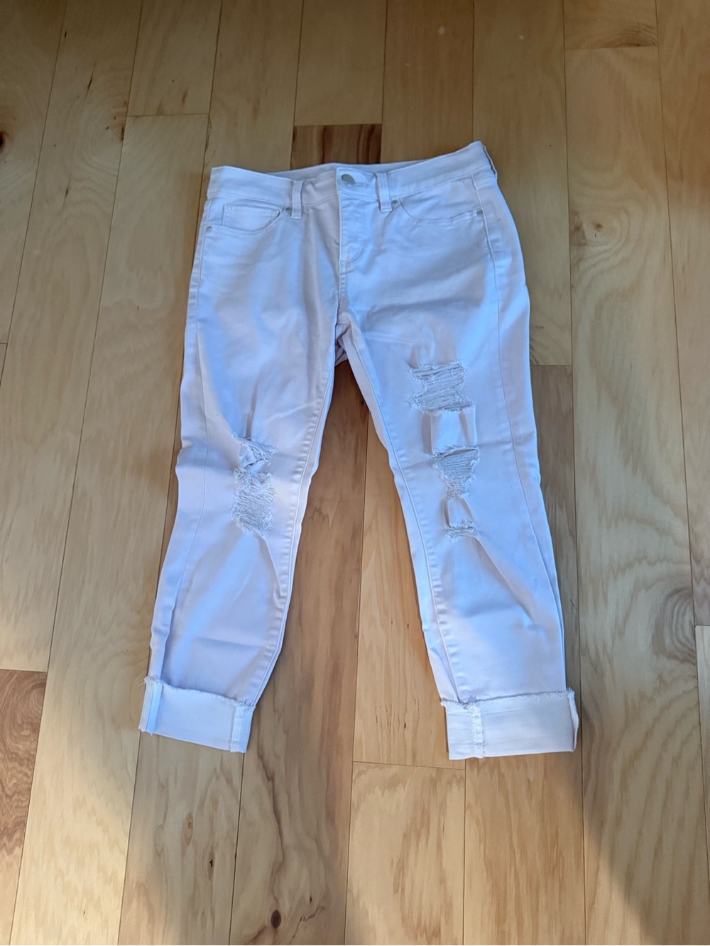 Anna Skinny Ankle Jeans in Pale Pink